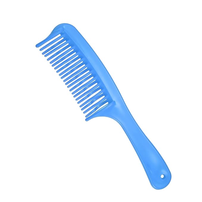 Iguana Professional Wide Tooth Detangling Comb | Plastic Hair Comb for Wet Hair, Curly & Wavy Hair Care | Tangle-Free Styling & Grooming | Random Color