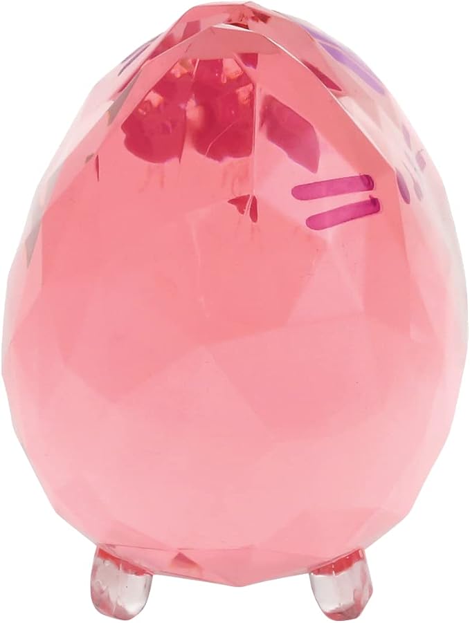 Enesco Facets Pusheen The Cat with Heart Figurine, 1.69 Inch, Pink