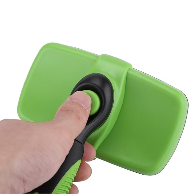 Self Cleaning Pet Slicker Brush, Professional Dog Cat Grooming Tool, Retractable for Easy Hair Removal, Gentle Massage Brush for Long Short Thick Curly Hair with Non - Sli