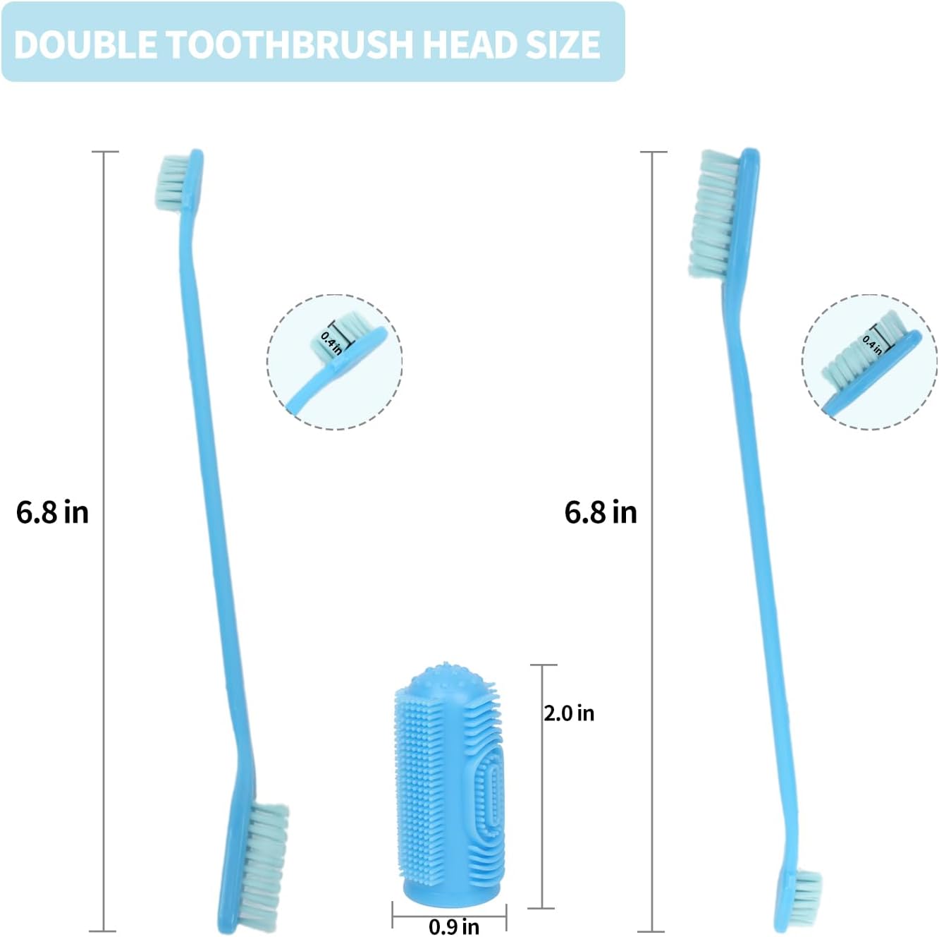 HOP Pet Toothbrush Kit 10PCS Cats Dogs Dental Care Soft Bristles Finger Toothbrush Set Toothpaste Fresh Breath Dog Oral Care Kit Suitable for All Pets Home of Paws