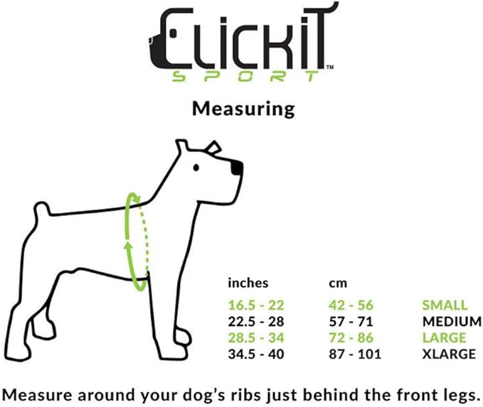 Clickit Sport Plus - Crash-Tested and Safety Certified Car Seat Belt Harness for Dogs (Large, Olive Green)