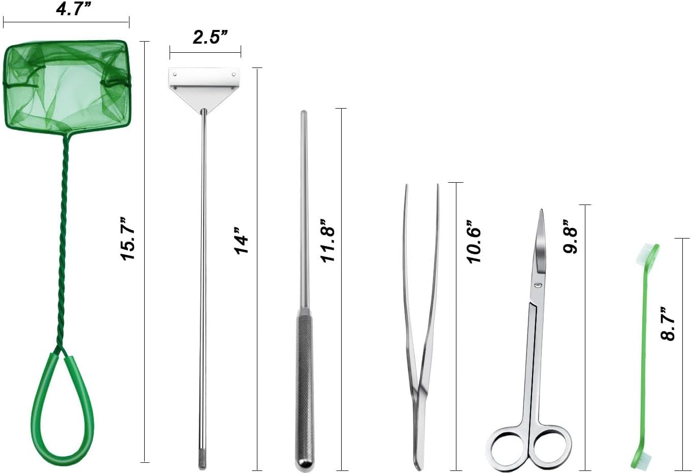 Gravel Vacuum for Aquarium with Fish Tank Cleaning Kit, Aquarium Siphon Sand Cleaner Suitable for Various Tank Sizes (Grey)