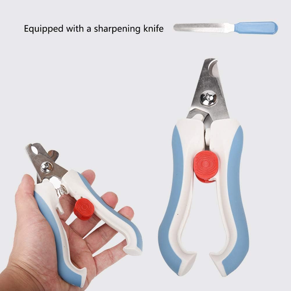 OMEM Bird Nail Clippers with Grinding Nail Scissors Tool Pet Parrot Claw Care (Blue,S)