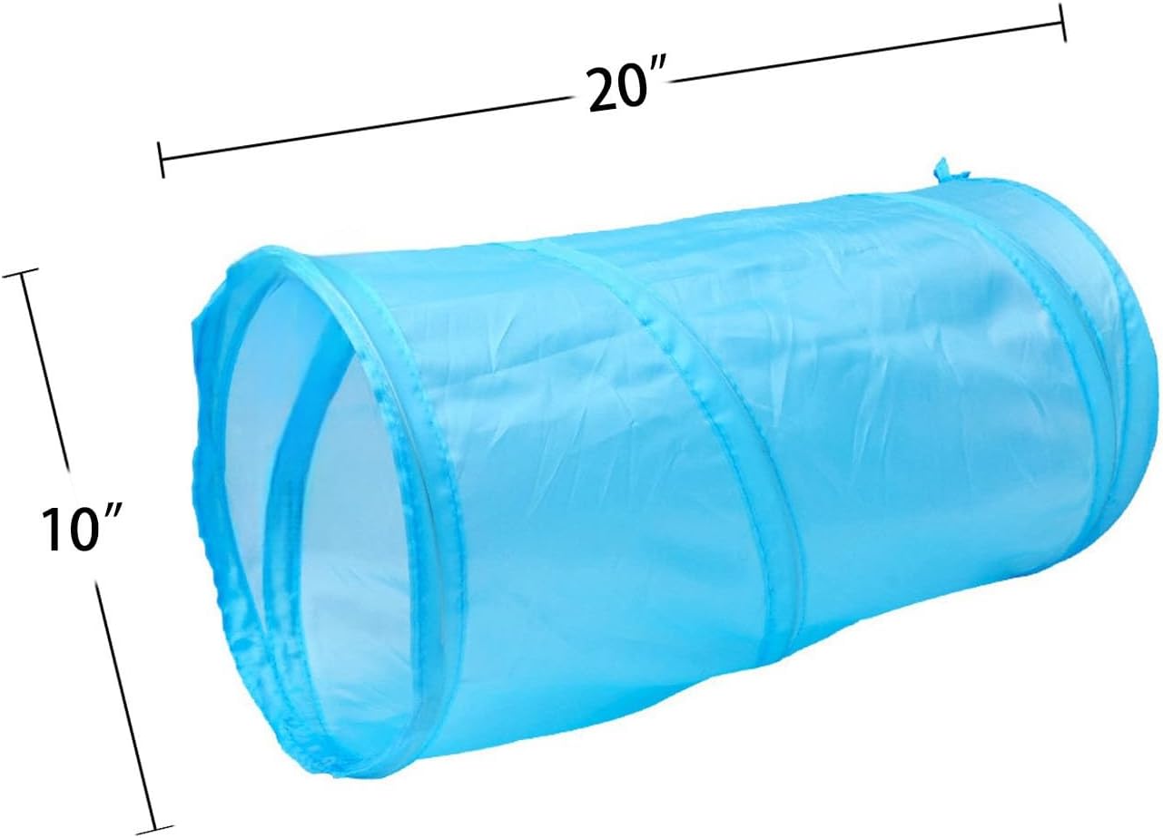 iCAGY Cat Tunnel for Indoor Cats Interactive, Rabbit Tunnel Toys, Pet Toys Play Tunnels for Cats Kittens Rabbits Puppies Crinkle Collapsible Pop Up Red 20"