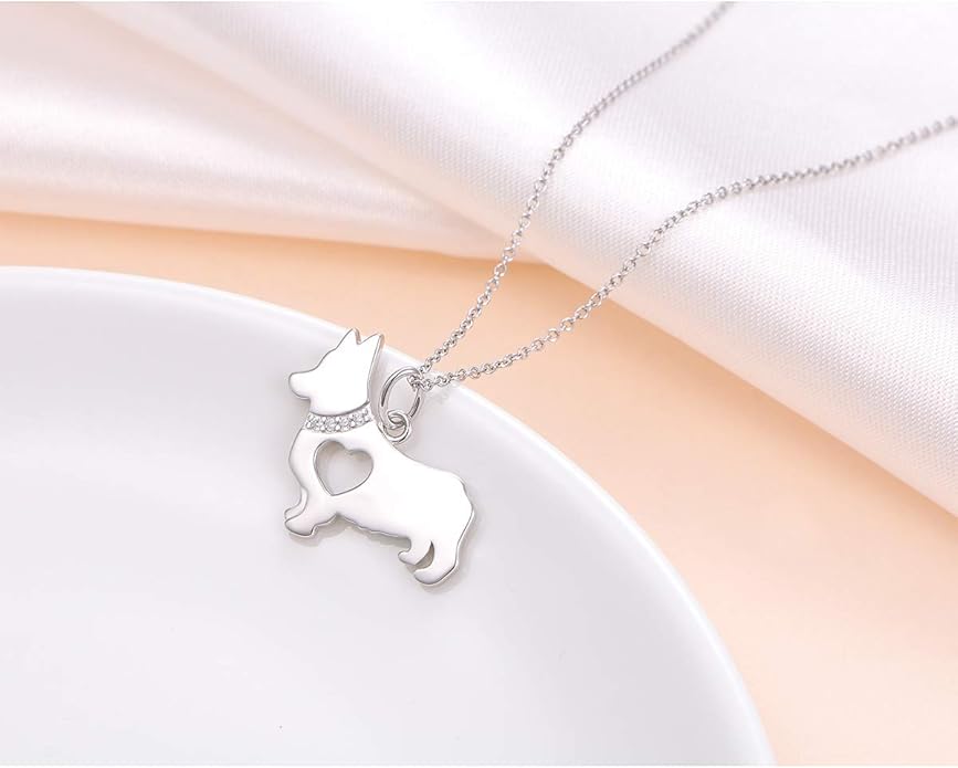 FLYOW 925 Sterling Silver Jewelry Cute Animal Pendant Necklace for Women Birthday Graduation Valentine's Day Gifts