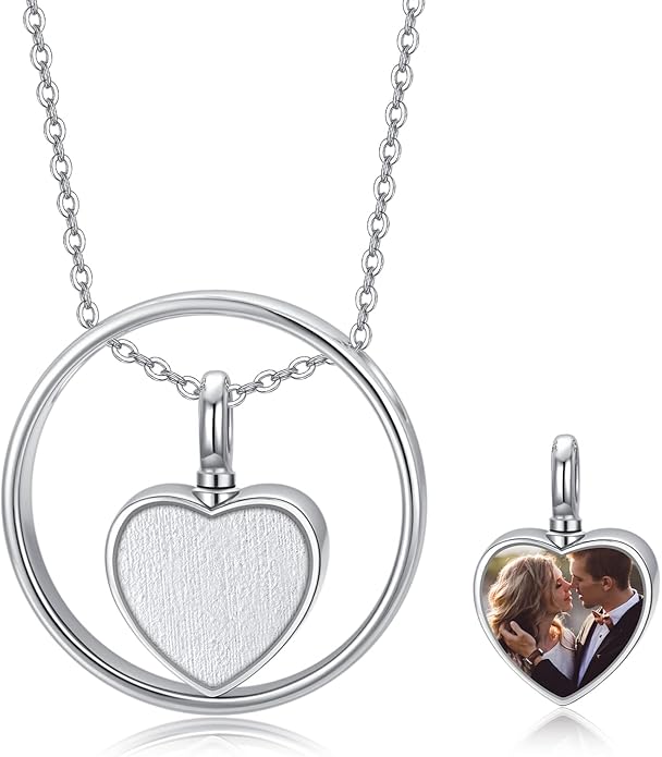 JUSTKIDSTOY Cremation Jewelry 925 Sterling Silver Sunflower/Rose/Paw Urn Necklace for Ashes Memorial Keepsake Gifts for Women