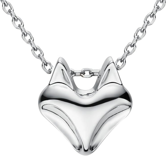 Jewever 925 Sterling Silver Fox Pendant Necklace for Women Cute Animal Jewelry for Mom Gifts