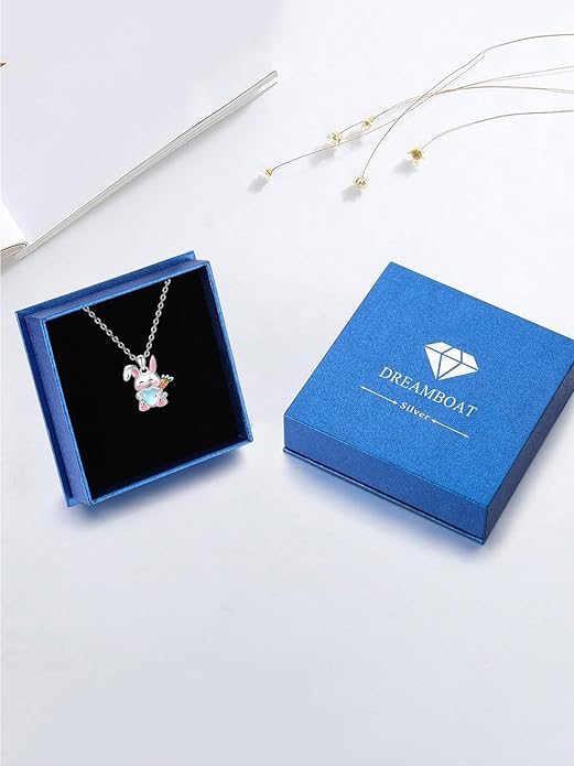 Dreamboat Moonstone Animal Pendant Necklace for Women 925 Sterling Silver Cute Animals Jewelry Gifts
