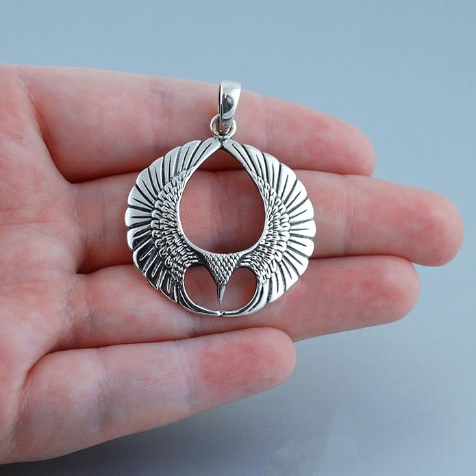 FashionJunkie4Life Sterling Silver Bird Pendant Necklaces for Women