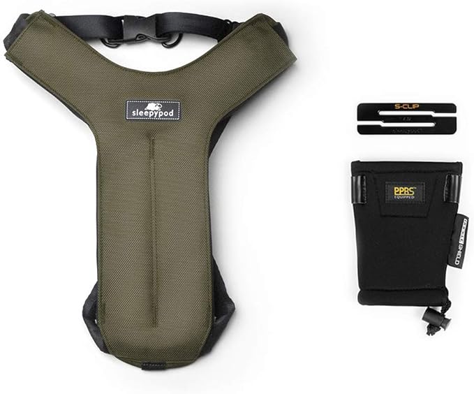 Clickit Sport Plus - Crash-Tested and Safety Certified Car Seat Belt Harness for Dogs (Large, Olive Green)