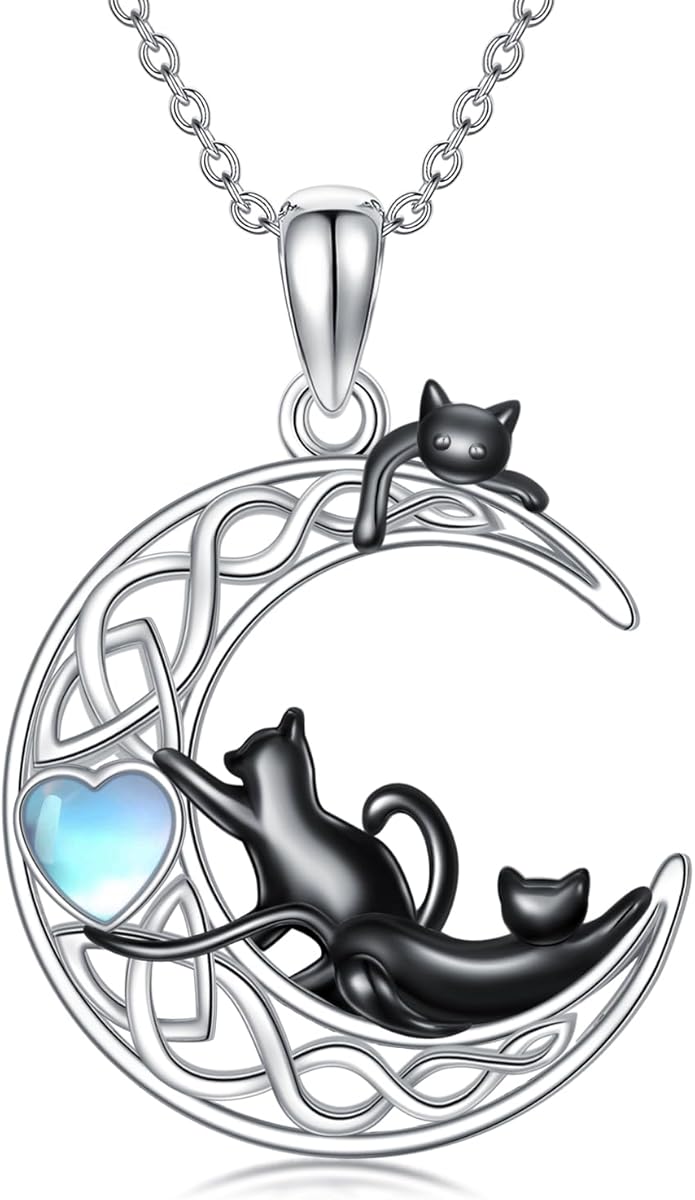 Dorunmo Animal Necklace 925 Sterling Silver Owl/Sloth/Axolotl/Dolphin Necklace Celtic Knot Pendant Birthday Anniversary Animal Jewelry for Women Friends Animals Lover