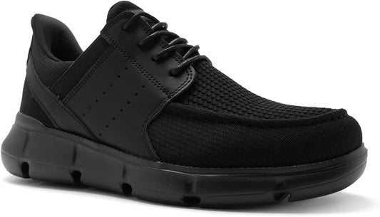 Men's Orthopedic Slip On Loafers, Casual Dress Shoes for Business Work - Arch Support for Plantar Fasciitis, Comfortable Walking Shoes for Flat Feet, Foot & Heel Pain Relief, Ideal for Standing All Day