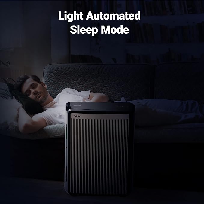 Winix 9800 4-Stage True Hepa Air Purifier with WiFi and PlasmaWave, 500 Sq Ft,Black,Large