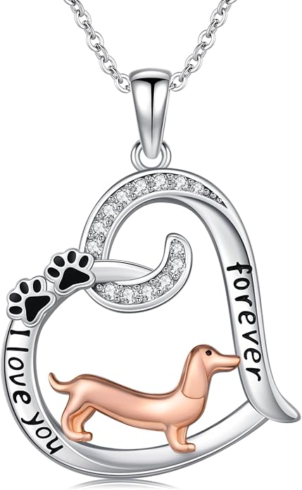 Dog/Paw Print/Infinity Necklace for Women 925 Sterling Silver Heart Dogs Pendant Necklaces Jewelry Christmas Birthday Gifts for Dog Lovers Friends