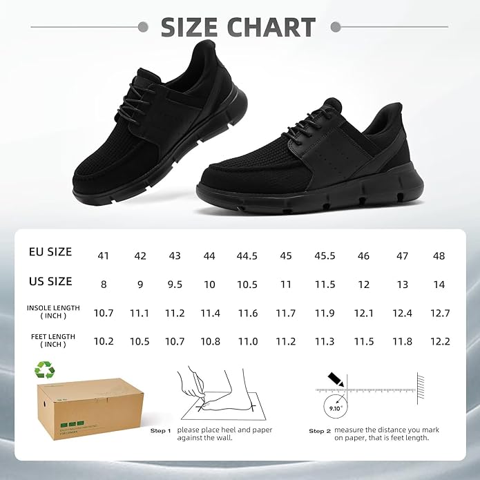 Men's Orthopedic Slip On Loafers, Casual Dress Shoes for Business Work - Arch Support for Plantar Fasciitis, Comfortable Walking Shoes for Flat Feet, Foot & Heel Pain Relief, Ideal for Standing All Day