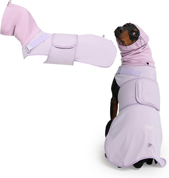 Spark Paws Anxiety Relief Vest for Dogs – Gentle Compression Dog Anxiety Suit, Calming Wrap for Separation Anxiety, Thunder, Fireworks, Suitable for Small Medium and Large Breeds - Purple - Size 4XL