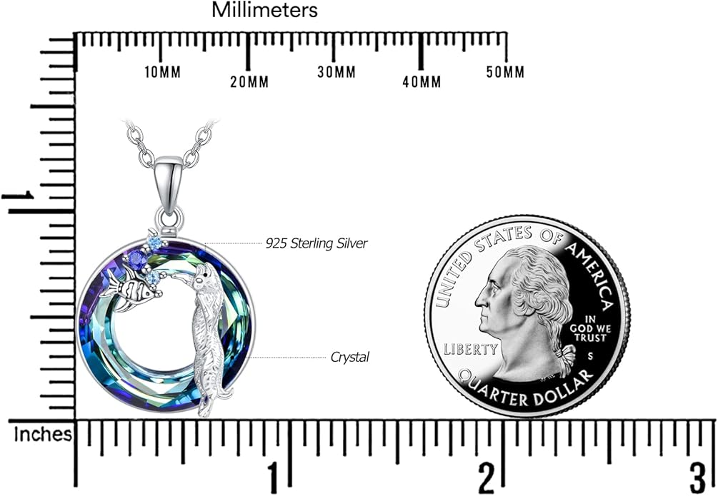 Dreamboat Sterling Silver Cat Necklace for Women Crystal Necklace Cute Animal Necklace Kitten Necklace Cat Pendant Friendship Cat Jewelry Gifts