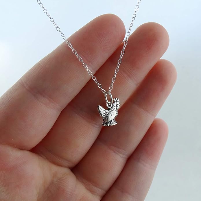 FashionJunkie4Life Sterling Silver Bird Pendant Necklaces for Women