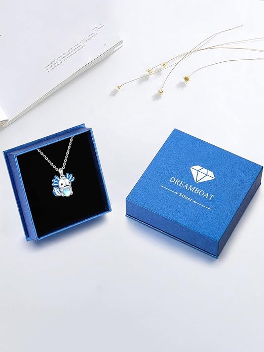 Dreamboat Moonstone Animal Pendant Necklace for Women 925 Sterling Silver Cute Animals Jewelry Gifts