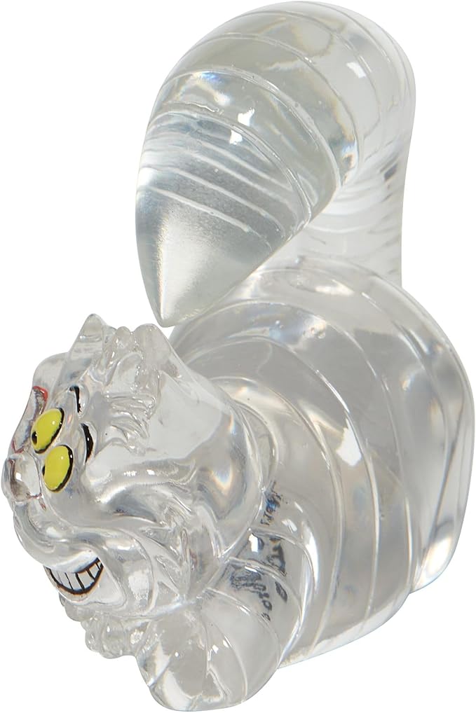 Enesco Disney Showcase Alice in Wonderland Cheshire Cat Miniature Figurine, 2.76 Inch, Clear