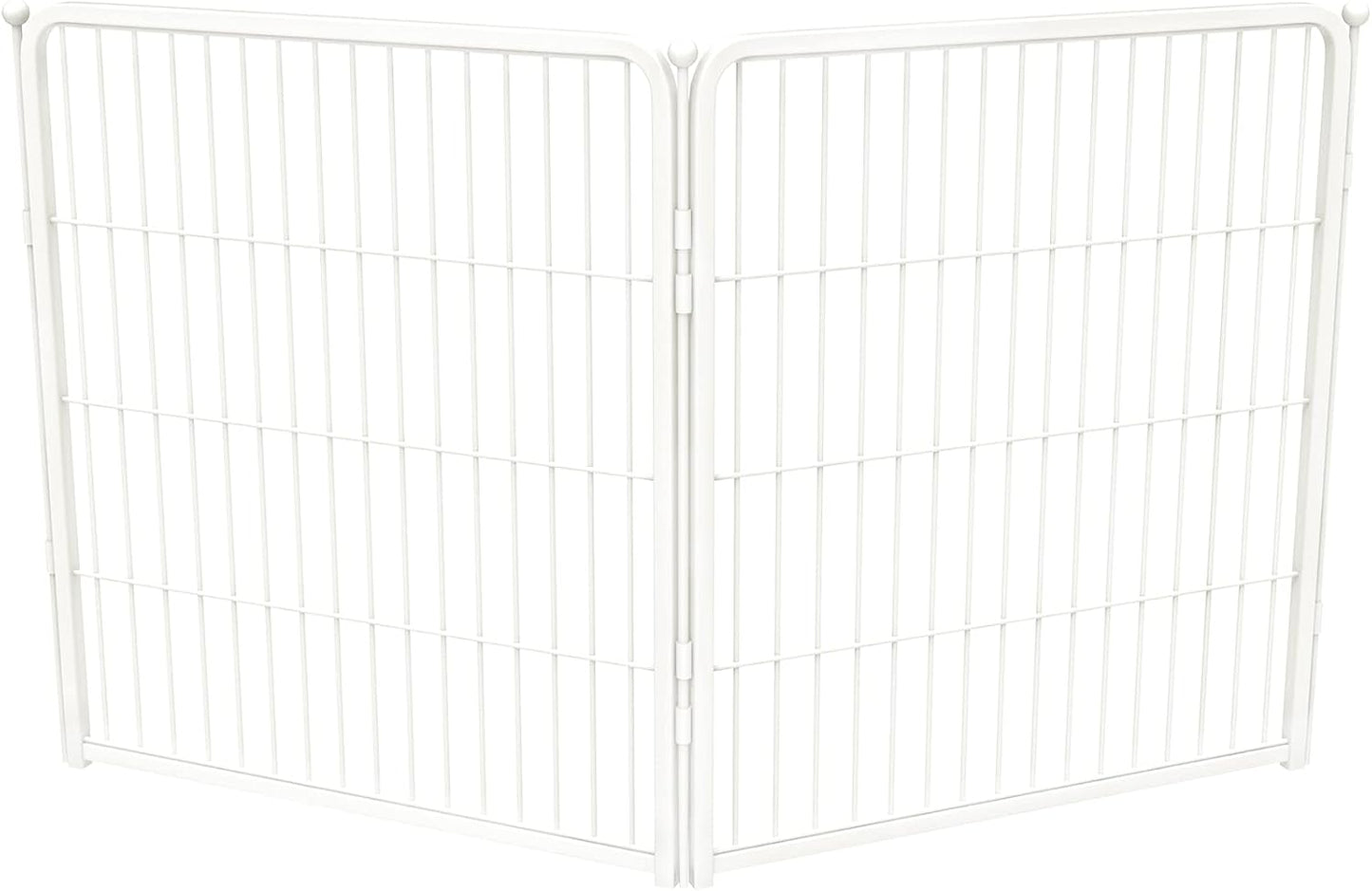 FXW Homeplus Unleashed Indoor Dog Playpen - Stress-Free and Safe Play, Heavy Duty 32 Inch 2 Wire Panels Dog Pen for Puppy and Small Dogs, White│Patented