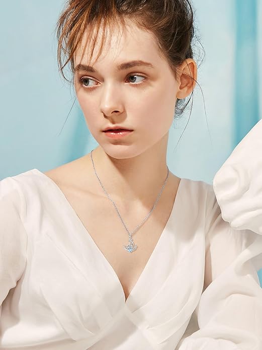 Dorunmo Animal Necklace 925 Sterling Silver Owl/Sloth/Axolotl/Dolphin Necklace Celtic Knot Pendant Birthday Anniversary Animal Jewelry for Women Friends Animals Lover