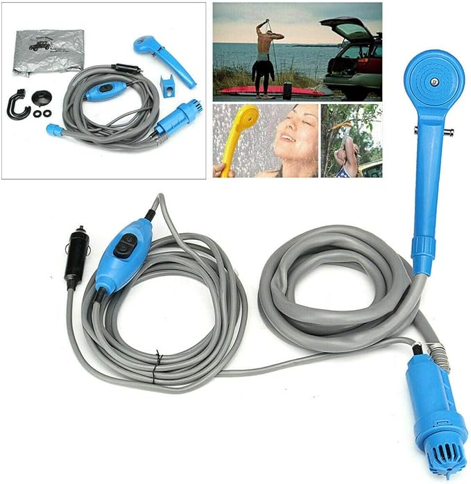 Electric Portable Shower,Camping Shower 12V,Car Sprayer Water Spray with Shower Head for Car Garden Outdoor Dog Wash