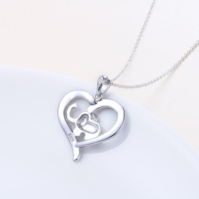 FLYOW Elephant Necklace Cat Necklace Bunny Neklace Horseshoe Necklace Blue Jay Necklace Sterling Silver Animal Necklaces for Women