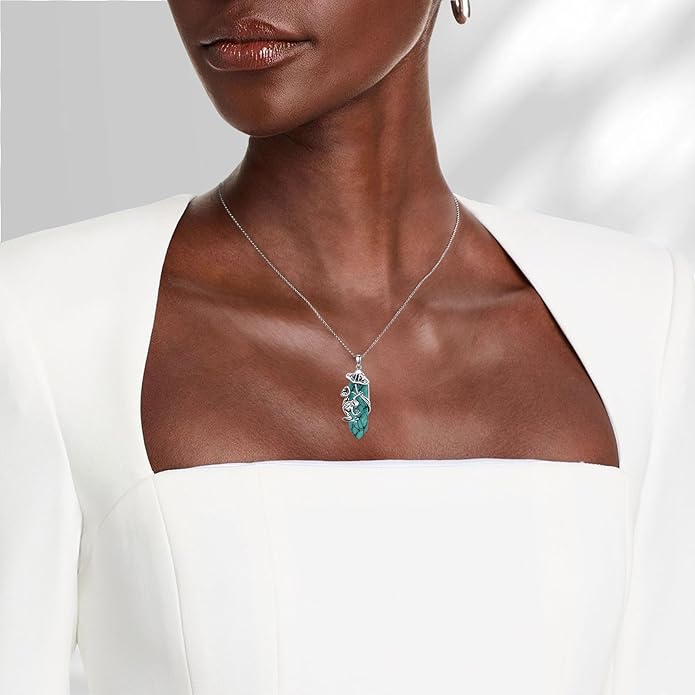 Frog Necklace 925 Sterling Silver Frog Pendant Birthstone Quartz Jewelry Gift for Women s Mom