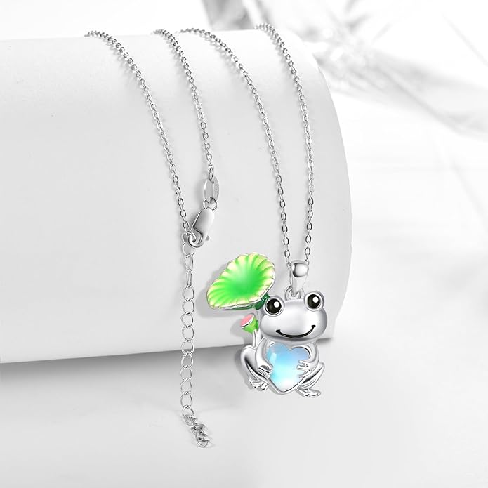 Dreamboat Moonstone Animal Pendant Necklace for Women 925 Sterling Silver Cute Animals Jewelry Gifts