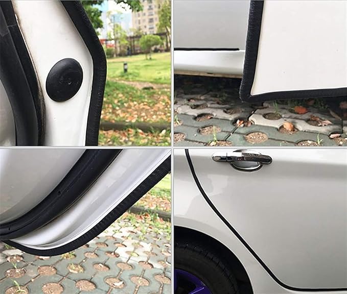 MYFAMIREA 49Ft(15M) Long Car Door Edge Guards, U Shape Edge Trim Rubber Seal Protector Car Door Protection Anti-Collision Rubber Clips Easy to Cut No Need Adhesive Fit for Most Vehicles| Black