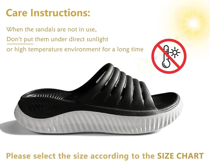 KuaiLu Womens Recovery Sandals With Comfortable Plantar Fasciitis Support,Ladies Orthotic Open Toe Sport Slides Thick Cushion Reduces Stress on Feet,Joints & Back Post-Exercise