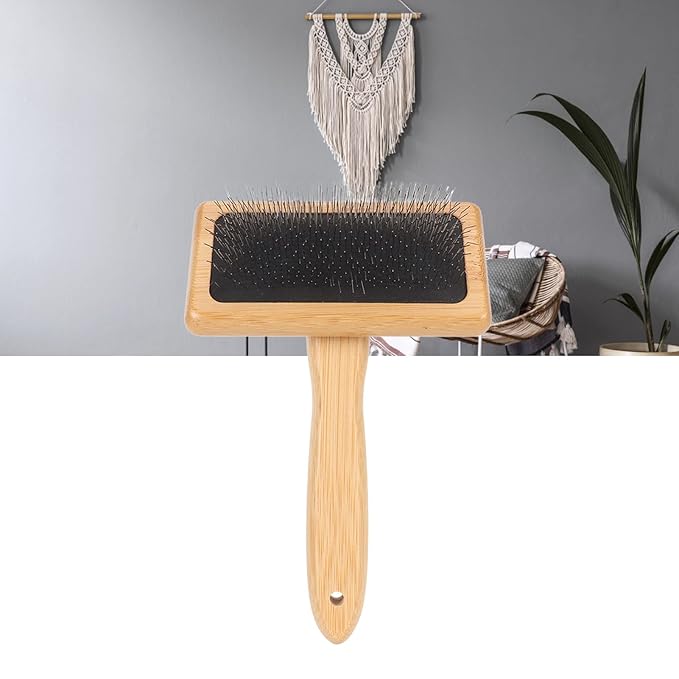 Slicker Brush,Skin Friendly Deshedding Grooming Tool Effectively Remove,Knots and Mats Self Cleaning Slicker Brush for Pet (Large)
