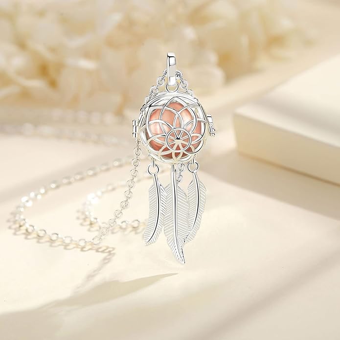 INFUSEU Unique Urn Necklaces for Ashes for Women, Cremation Jewelry for Human Pet Ashes, 24 Inch Chain