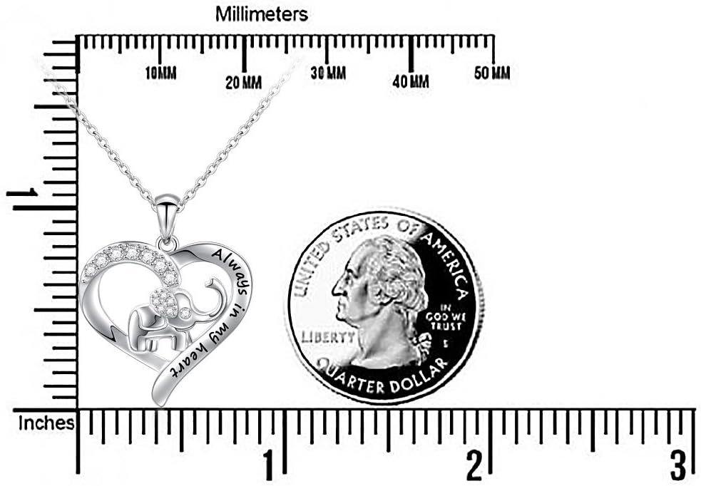 FLYOW Elephant Necklace Cat Necklace Bunny Neklace Horseshoe Necklace Blue Jay Necklace Sterling Silver Animal Necklaces for Women