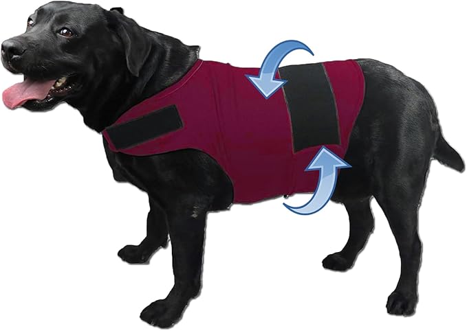 Dog Anxiety Jacket, Skin-Friendly Calming Shirt for Dogs- Dog Coat for Thunder, Fireworks and Separation - Keep Pet Calm Without Medicine & Training, Anti Anxiety Vest for Dogs (Rose Red, XL)
