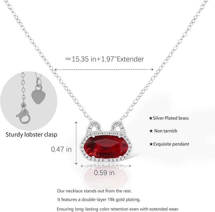 Fashion Jewelry Cat Necklace Collection for Women - Gold & Silver Plated Brass Pendant with Natural Gemstone, Dainty Cute Animal Jewelry Gift (Multiple Styles)