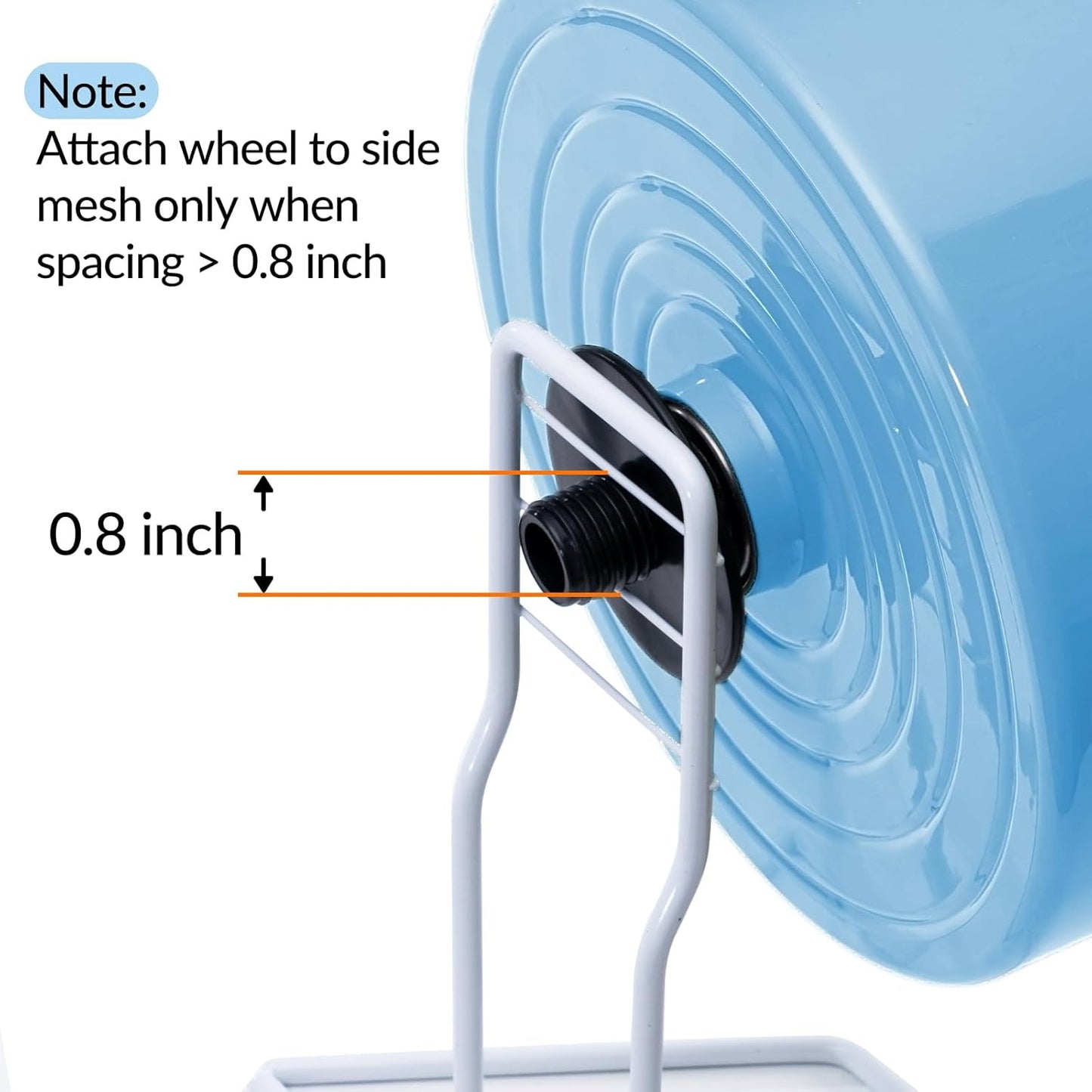 8.4" Silent Hamster Wheel, Non-Slip Track, Exercise, Release Stress, Relieve Anxiety, Adjustable Height Stand, for Syrian Dwarf Hamster, Gerbil, Mice, Other Small Medium Sized Pets, Blue