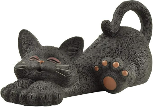 JFSM INC. Whimsical Black Cat Lounging Figurine Cat Home Office Decoration - Happy Cat Collection - Gifts for Cat Lovers, Cat Lover Gifts for Women, Cat Lover Gifts for Men, Cat Decor for Cat Lovers