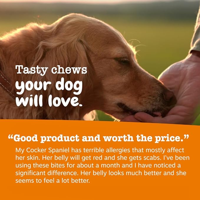 Zesty Paws Dog Allergy Relief Chews, Dog Probiotics for Itchy Skin and Ears, Lamb, 250ct