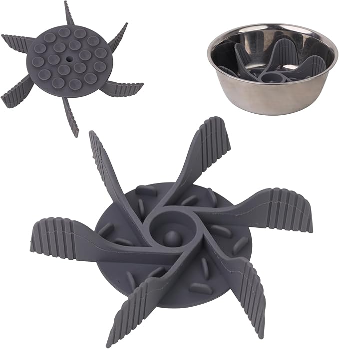 HTB Elevated Dog Bowls, Adjustable Pet Bowl Stand (Metal/Bamboo, 11.2'' to 16" Tall)