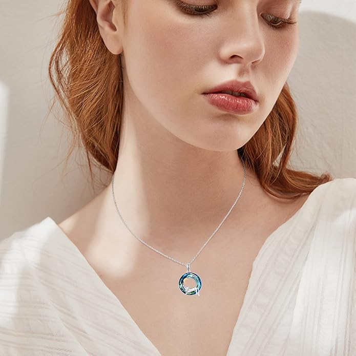 Dreamboat Sterling Silver Cat Necklace for Women Crystal Necklace Cute Animal Necklace Kitten Necklace Cat Pendant Friendship Cat Jewelry Gifts