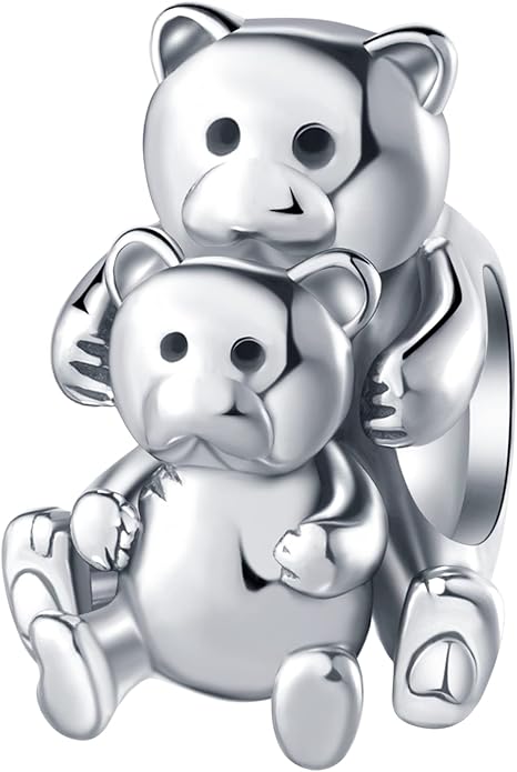 GEMDAZZ Animal Theme Charms in 925 Sterling Silver, Cute 3D Polar Bear, Frog, Cicada, Ladybug, Bee, Dragonfly Beads fit European Women Bracelet, Gift for Birthday/Christmas/Friends/Mom/Lover