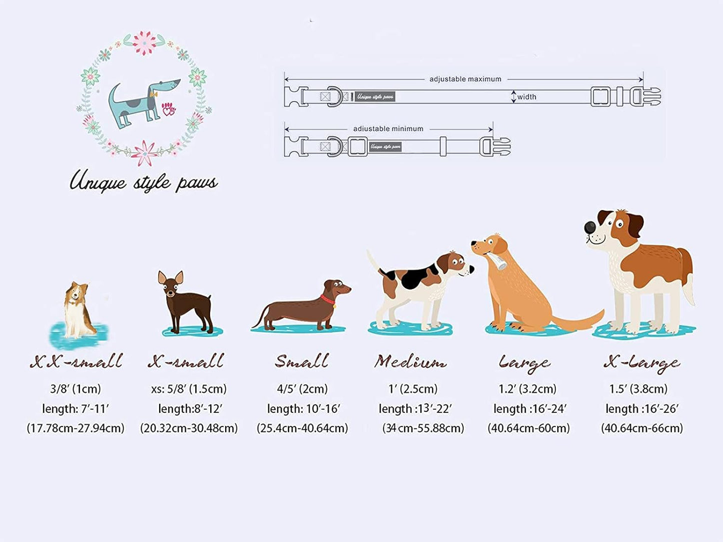 Unique Style Paws Christmas Day Dog Collar with Bow Christmas Tree Cotton Puppy Collars for Small Medium Large Dogs