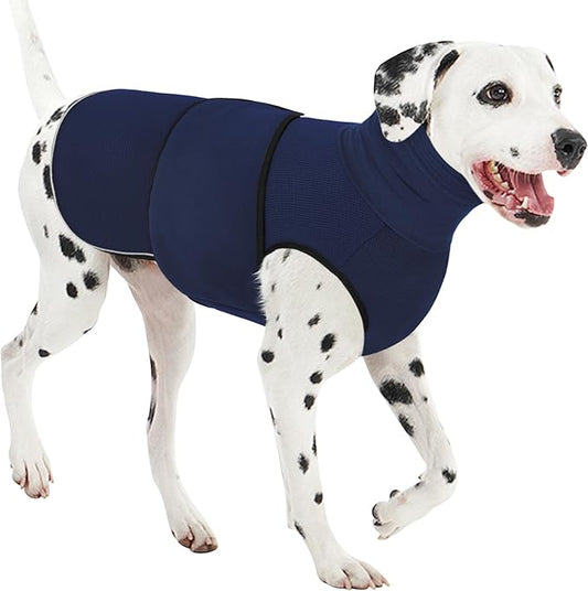 AOFITEE Dog Anxiety Vest, Dog Anxiety Calming Hoodie, Pet Thunder Jacket Calming Shirt for Fireworks, Thunder, Travel, Separation, Noise Block & Ear Protection Recovery