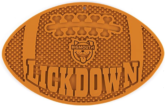 Touchdown Lick Mat for Dogs and Cats, Non Slip Silicone Slow Feeding Pad for Anxiety Relief, Bath Grooming Distraction Tool for Puppies Adult Pets, Dishwasher Safe Enrichment Toy