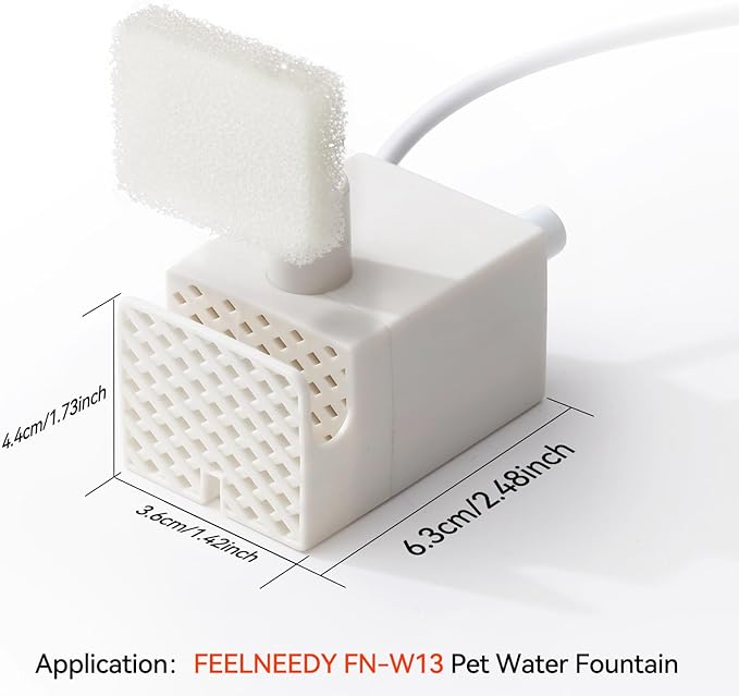 Replacement Water Pump, Compatible for 3Gal/12L Dog Water Fountain for Large Dog (FN-W13)