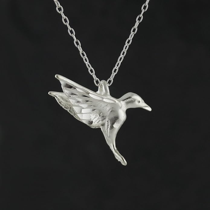 FashionJunkie4Life Sterling Silver Bird Pendant Necklaces for Women