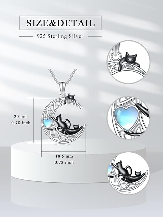 Dorunmo Animal Necklace 925 Sterling Silver Owl/Sloth/Axolotl/Dolphin Necklace Celtic Knot Pendant Birthday Anniversary Animal Jewelry for Women Friends Animals Lover