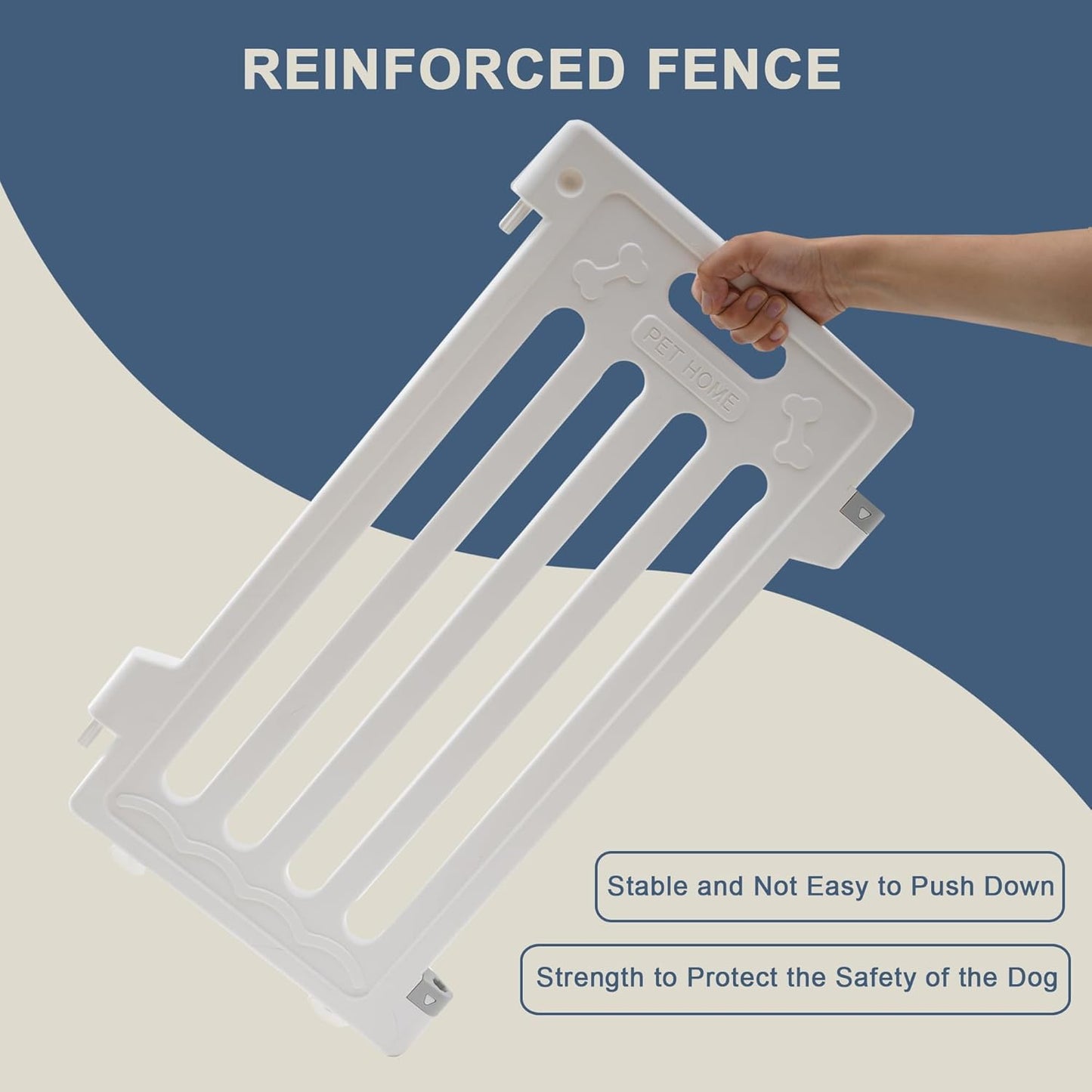 Dog Playpen with Door, DIY Shape Combination Puppy Pen,25.5" H 10-Panel Dog Fence,Non-Slip & Secure Pet Gate, Easy to Assemble(Standard Room)